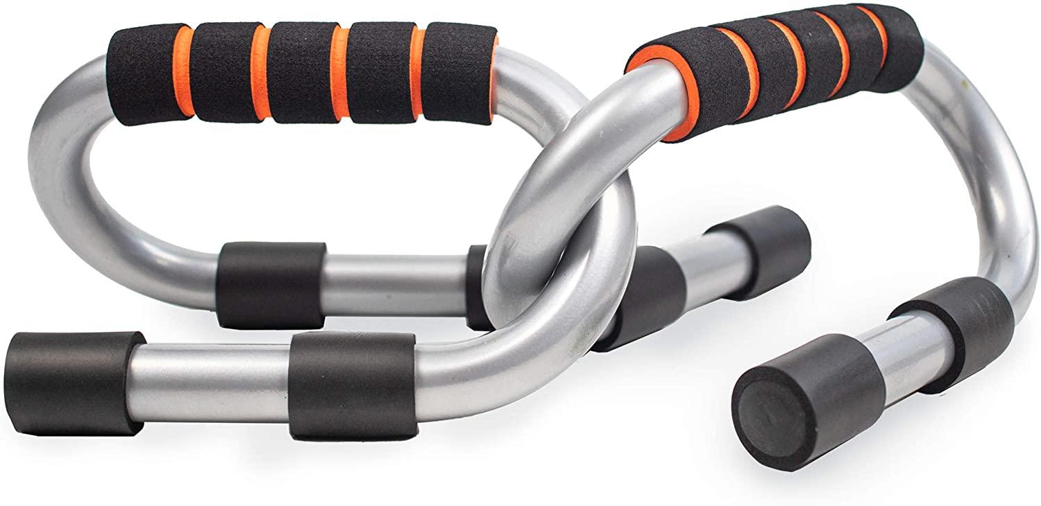 Push Up Bars Press Up Bar Foam Handle Exercise Chest Arms Push-up Rack Support Orange & gray 