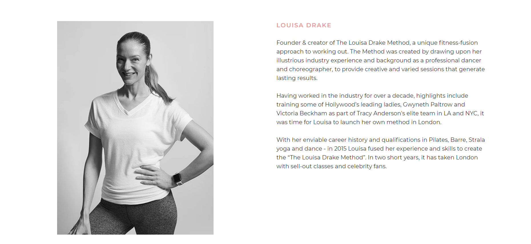 Louisa Drake Personal Trainer Profile examples