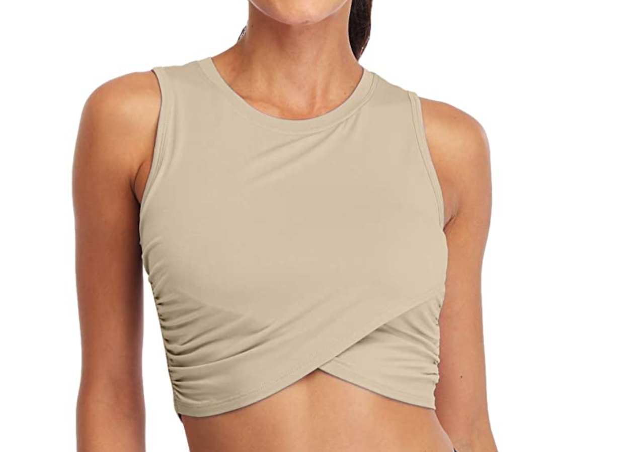 TREELANCE Organic Cotton Yoga Workout Tank Top Spiritual Moon Shirts Tops Tees for Women 