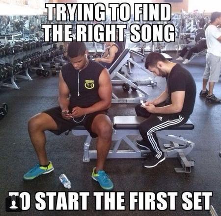 fitness memes: finding the right songs to workout