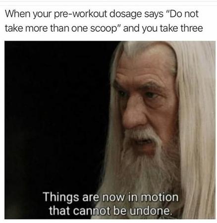 fitness memes: pre-workout meme gandalf