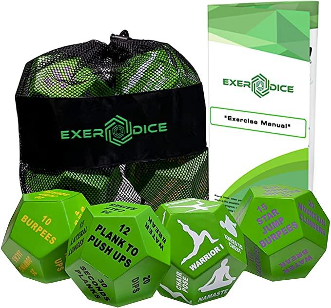 Strength Training Yoga WEBU 3-Pack Fitness Exercise Dice with Manual Amazing for full body workouts Cross fit Game Stretching Crossfit and Body Weight Workout. Bodybuilding HIIT gain Cardio 