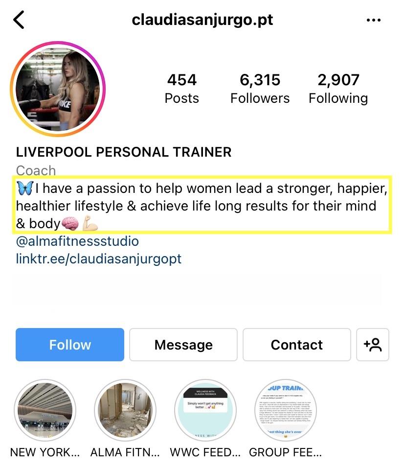 How To Write Your Personal Trainer Instagram Bio | OriGym