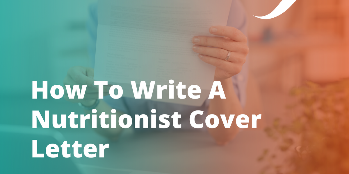 How To Write A Nutritionist Cover Letter Banner
