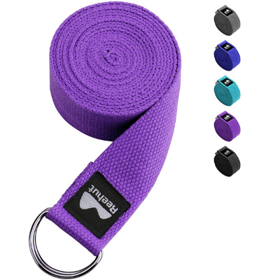 LLguz Exercise Resistance Band Adjustable Fitness Stretch Loop Strap Yoga D-Ring Belt for Pilates Gym Indoor Training 