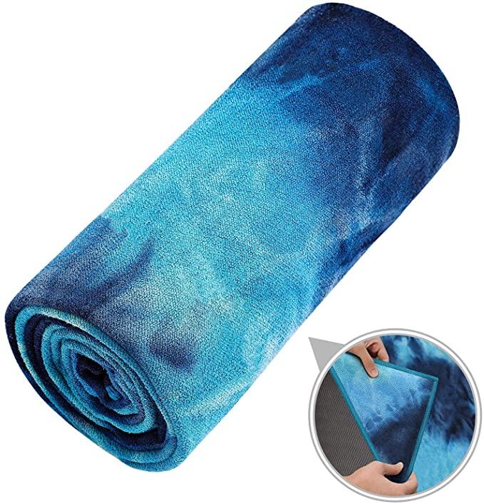DREAM SLIM Non Slip Yoga Towel,Hot Yoga Towel Non Slip Grip,Foldable Skidless Yoga Towel Yoga Towel 