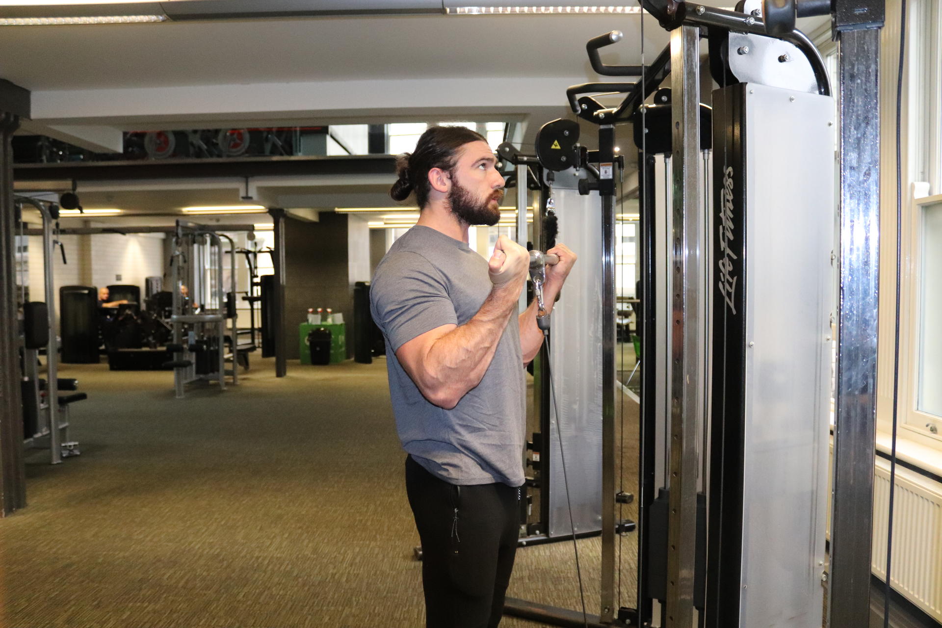 High Cable Bicep Curls For Shoulder Stability