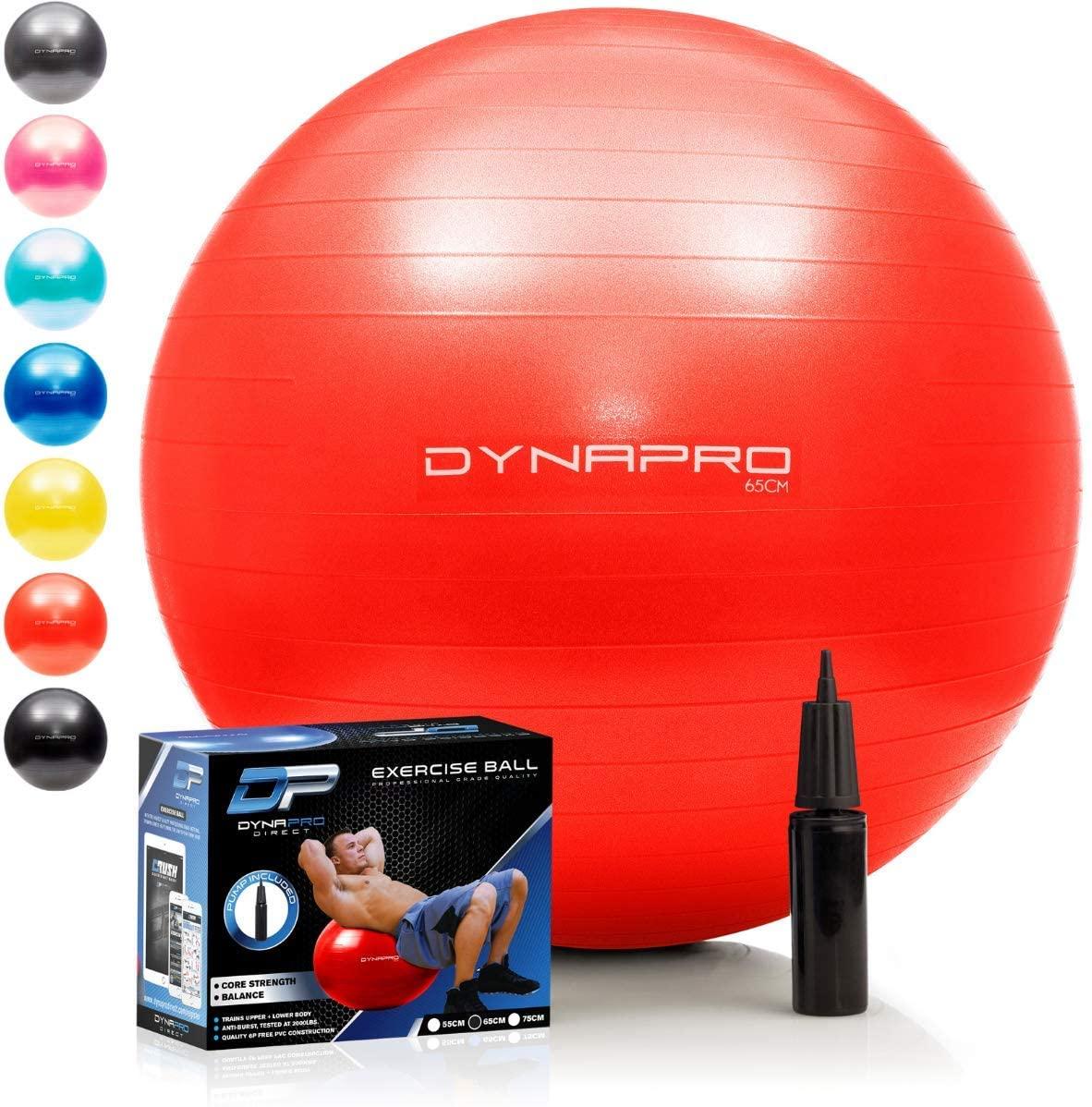 Stability YOUKI SPORTS Exercise Ball Office & Home & Gym Pilates Fitness 55-75cm Yoga Ball Chair for Balance Birthing Ball with Pump 