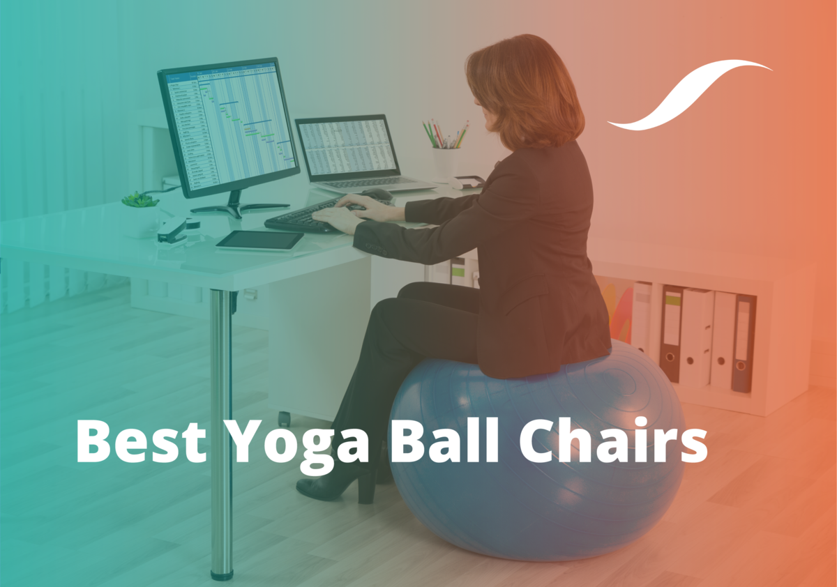Homecircles Yoga Ball Chairs for The Office with Grip Socks & PDF Exercise Ball Guide 65cm Premier Anti-Burst Yogaball Gym Quality Balance & Stability Ball Chair for Office 